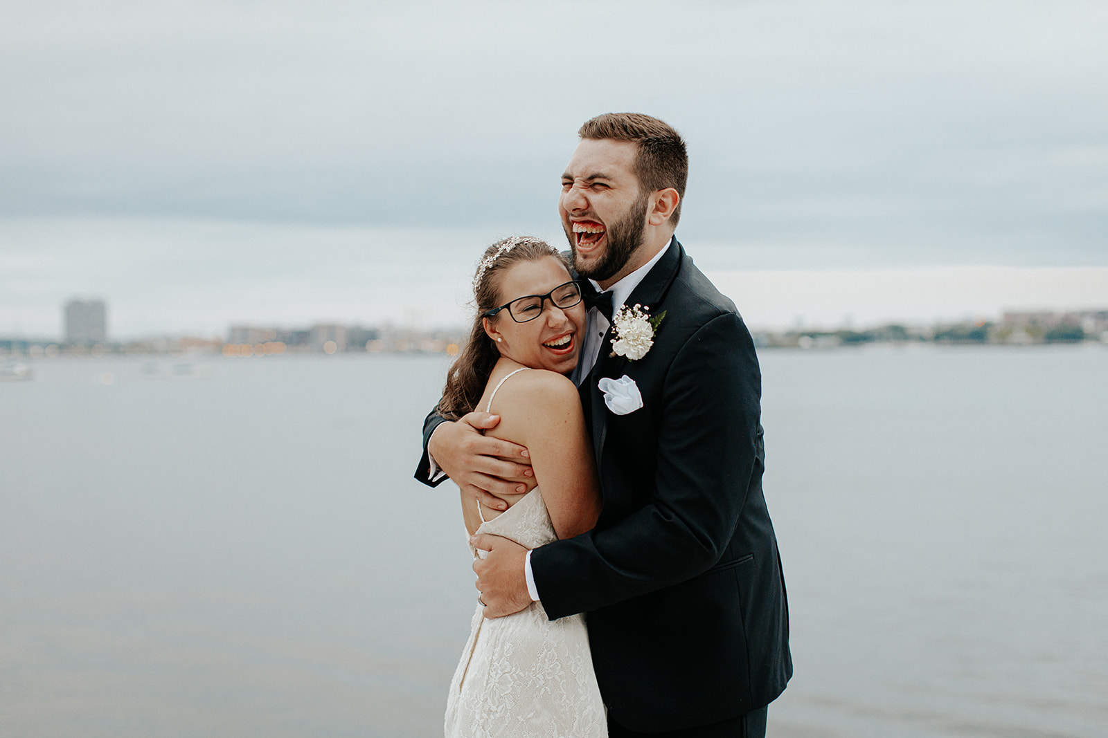 Tiny wedding in Seaport in Boston Massachusetts