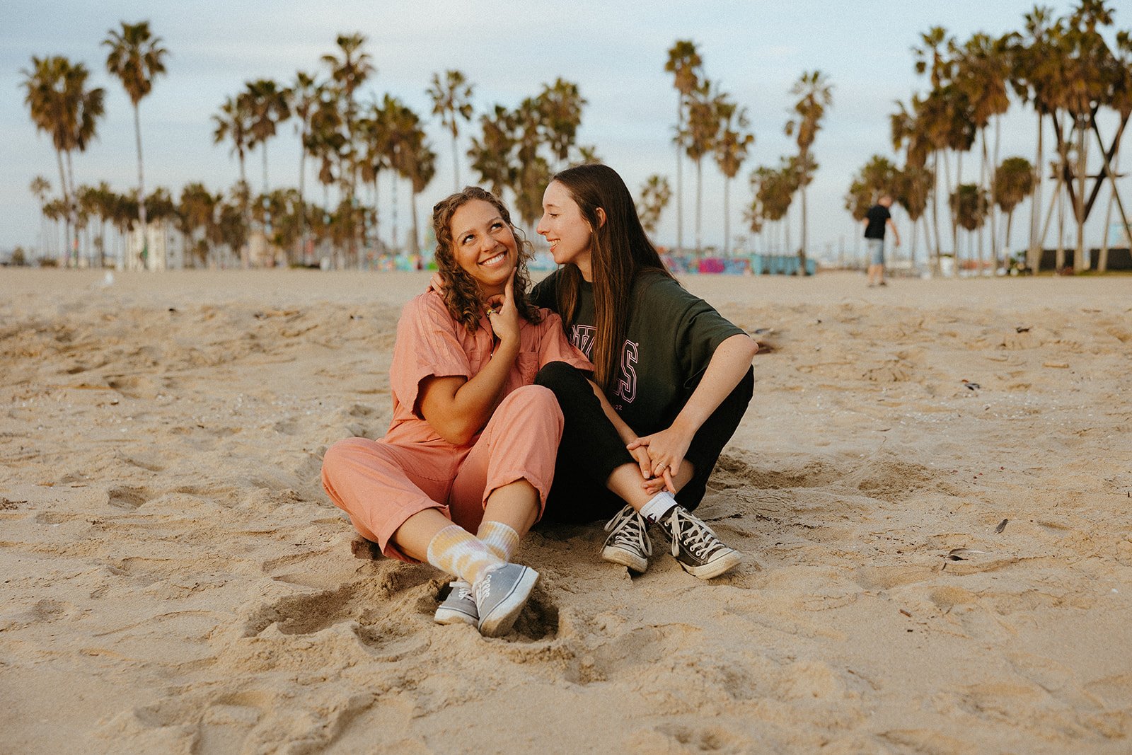 Lesbian Engagement Session on Venice Beach in Los Angeles