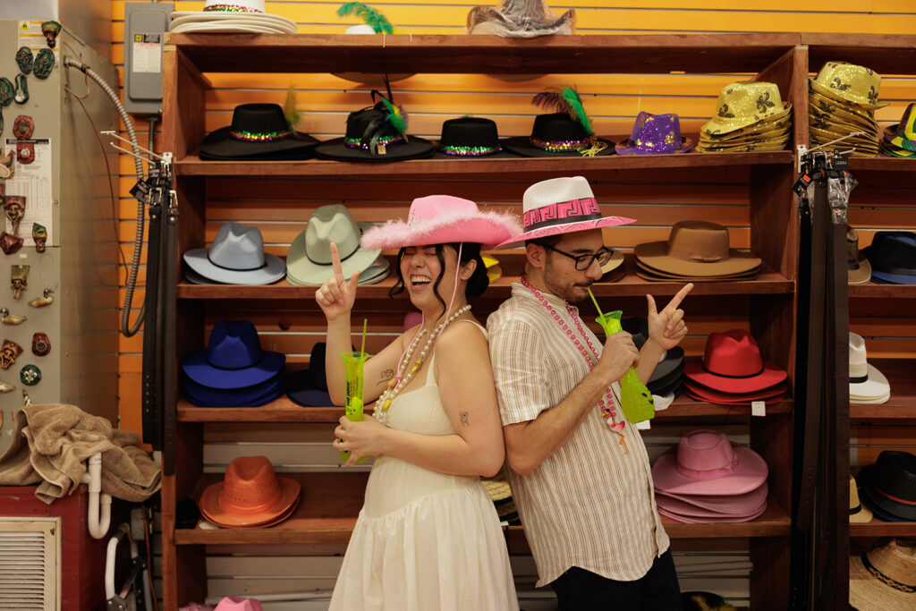 New Orleans engagement session in the French Quarter and Bourbon Street