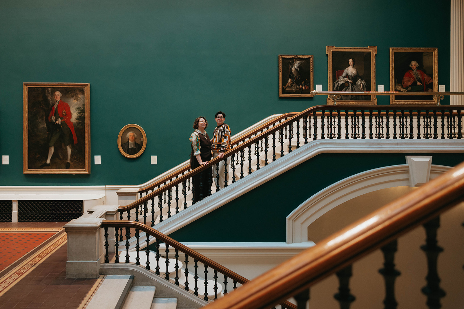 Queer dublin engagement session in the National Gallery of Ireland