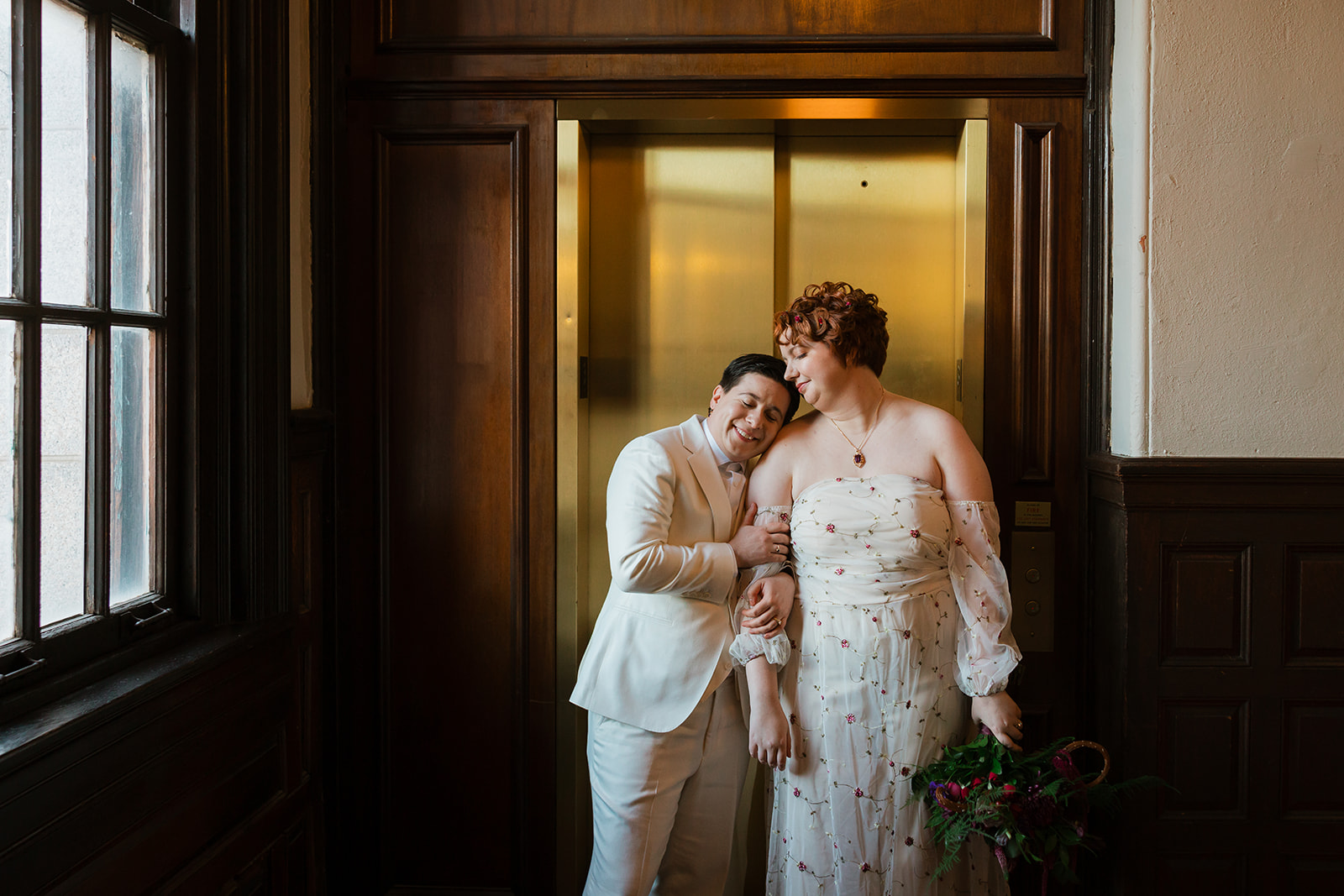 Queer wedding at The Tower, a Longwood Venue, in Boston Massachusetts