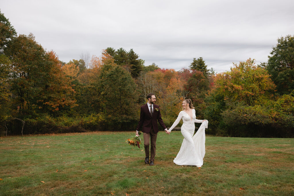 Ashley & Andrew's fall wedding at Willowdale Estate in Topsfield, Massachusetts.