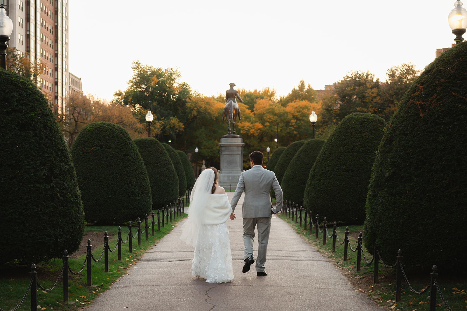 Boston Public Garden Fall Elopement Micro Wedding